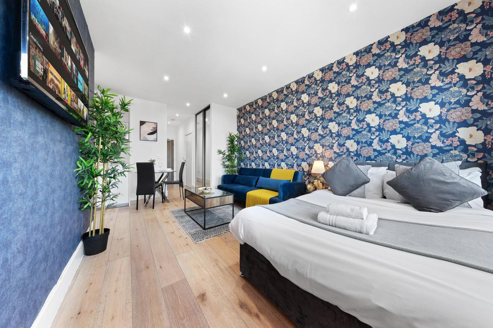 Modern One Bedroom Flat - Sleeps 5 -Near Heathrow - London Ub3 المظهر الخارجي الصورة